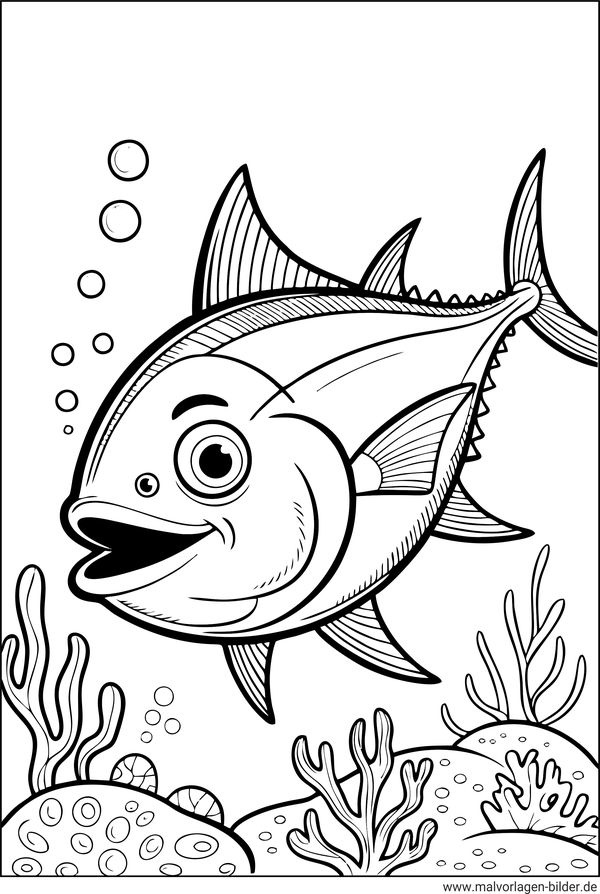 Thunfisch Ausmalbild