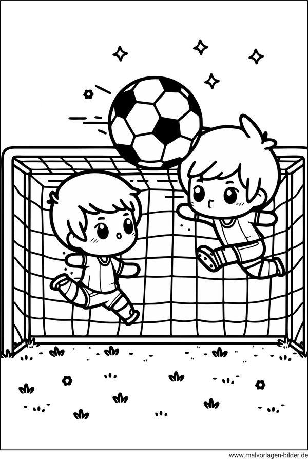 Fußball Kopfball Ausmalbild Kinder