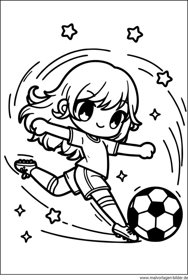 Fußball Mädchen Ausmalbild