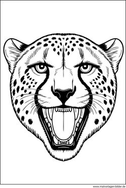 Bepard brüllt Ausmalbild