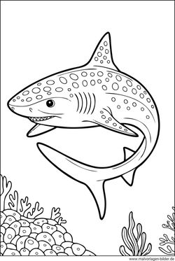 Katzenhai Ausmalbild kostenlos drucken