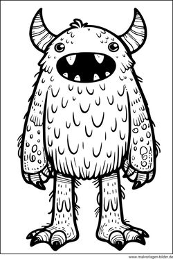 Monster Ausmalbild ausdrucken und ausmalen