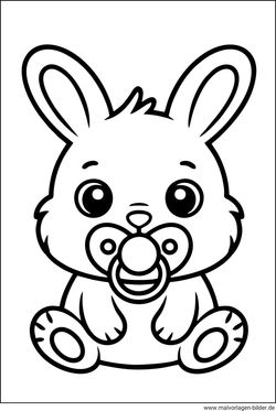 Babyhase Ausmalbild kostenlos drucken