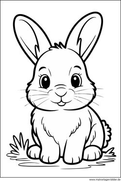 Häschen Ausmalbild zum Ausdrucken kostenlos