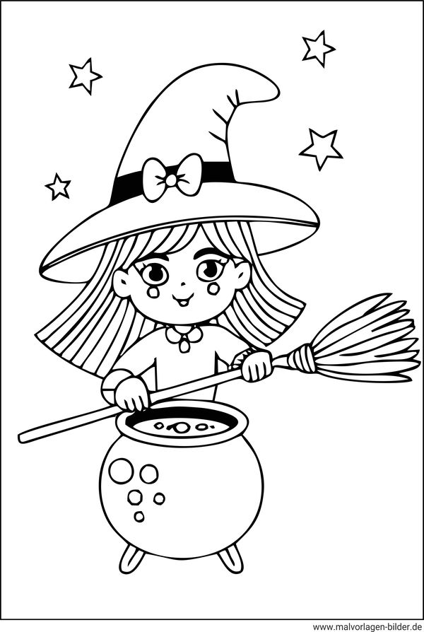 Hexe Kindervorlage