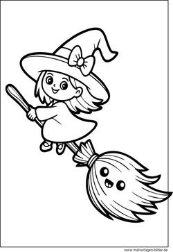 Kleine Hexe und ihr Besen Kinderbild