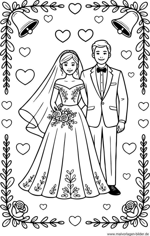Brautpaar Vorlage ausdrucken