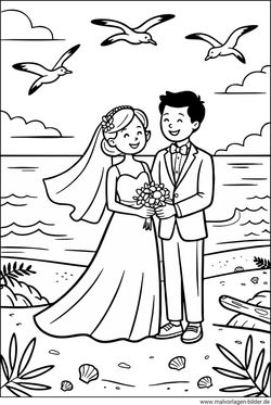 Flitterwochen Ausmalbild