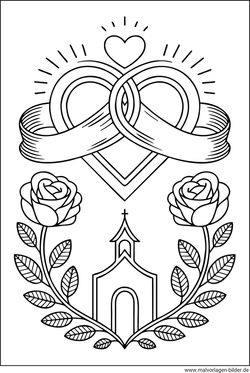Zeichnung zur Hochzeit kostenlos