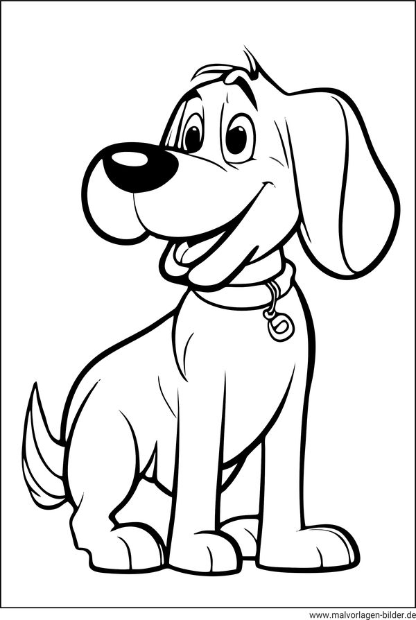 Comic Hund Ausmalbild