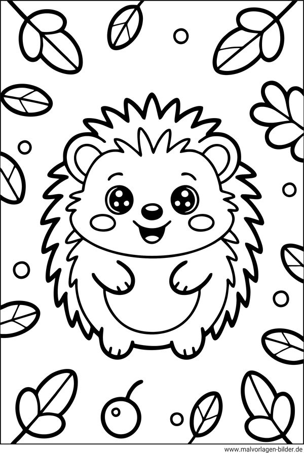 Igel-Baby Ausmalbild