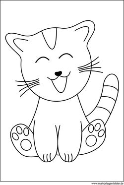 Katzenbaby Katzenbild für Kinder zum Ausdrucken