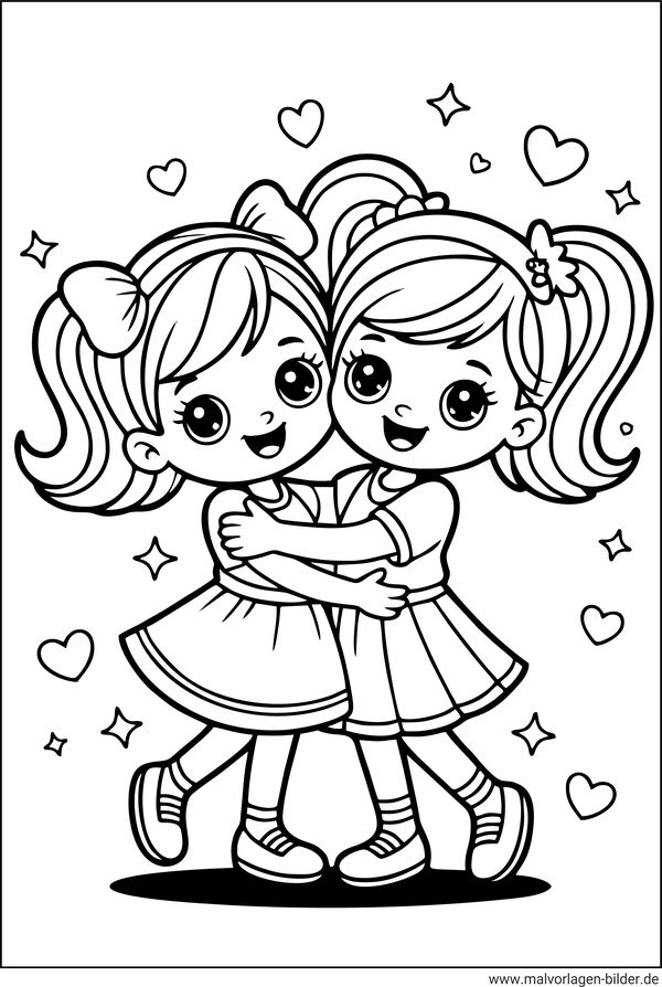 Kawaii BBF Ausmalbild