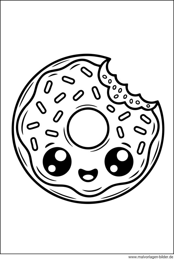 Kawaii Donut Ausmalbilder