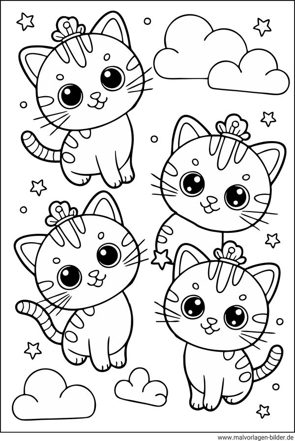 Kawaii Katzen niedlich