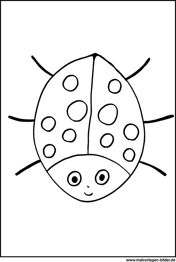 Käfer Ausmalbild für Kleinkinder
