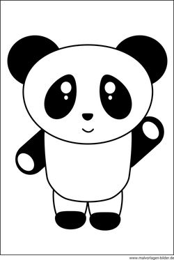 Malvorlage süßer Panda-