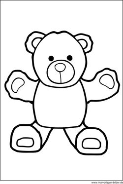 Teddybär Malvolage zum Malen
