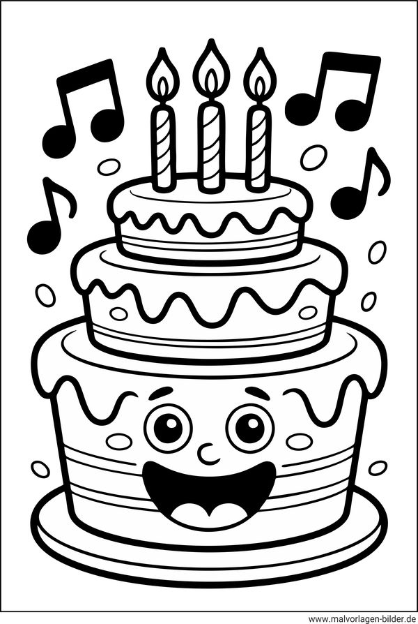 Der singende Kuchen Ausmalbild