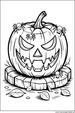 Kürbis Halloween kostenlos jetzt ausdrucken