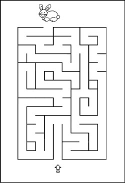 Labyrinth Bild - Irrgarten zum Nachmalen