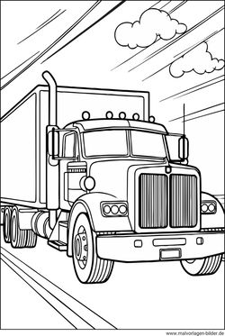 Lastwagen Ausmalbild PDF download