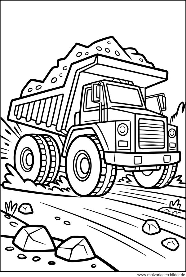 LKW Kipper Ausmalbild