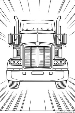 LKW von vorne Ausmalbild