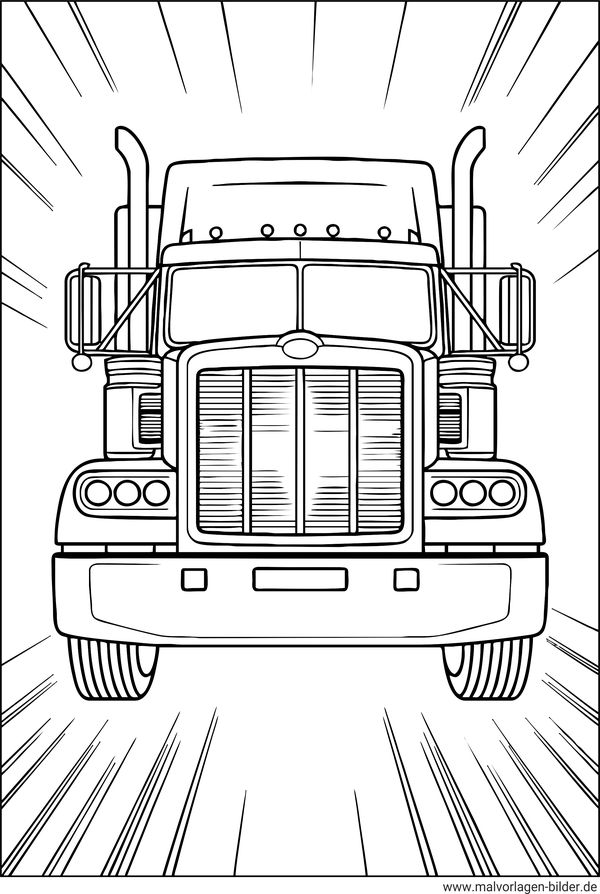Track von vorne Ausmalbild