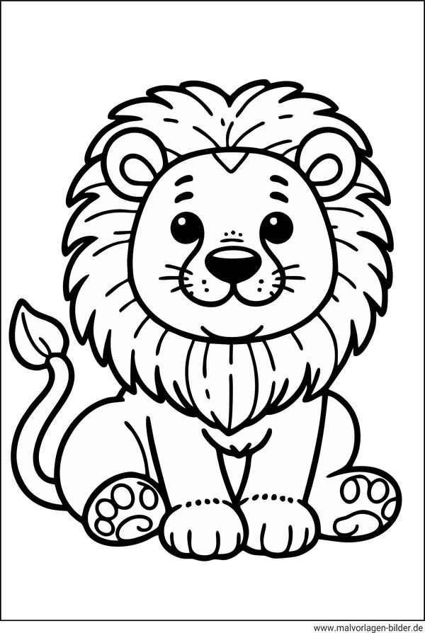 Löwe Ausmalbild für Kinder