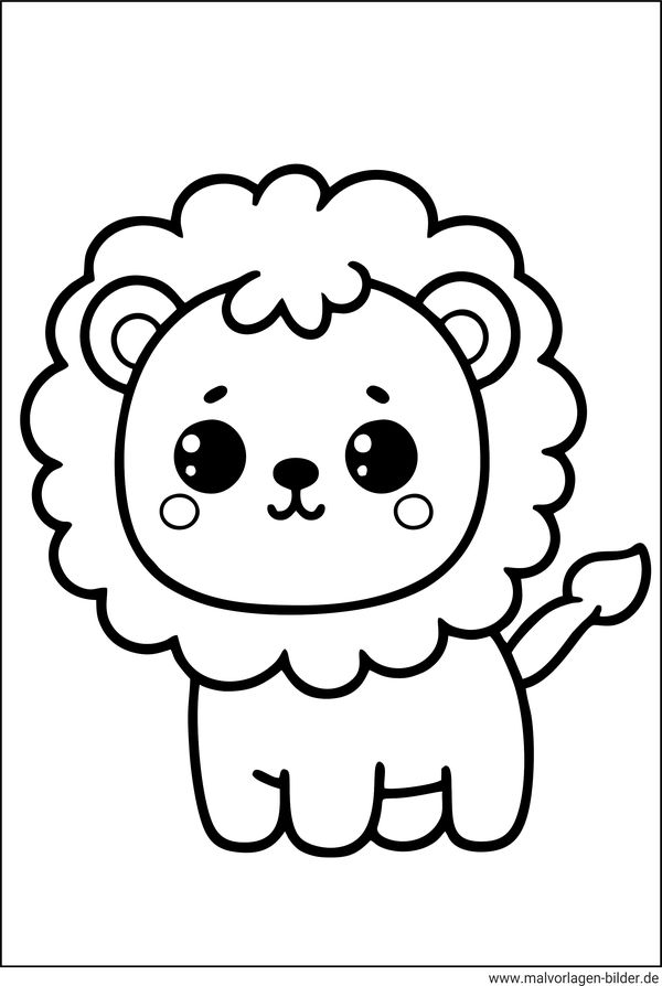 Löwen-Baby Ausmalbild
