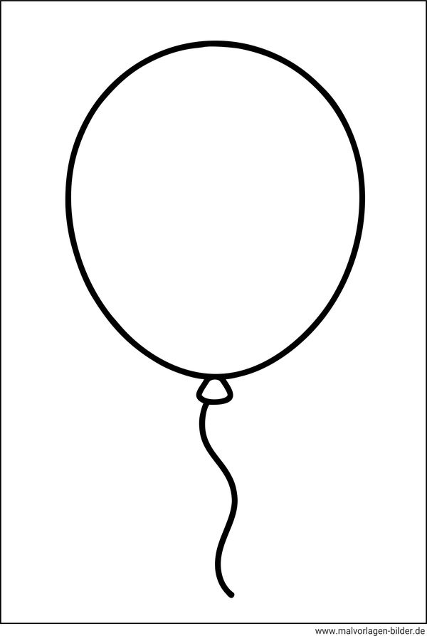 Luftballon Ausmalbild einfach