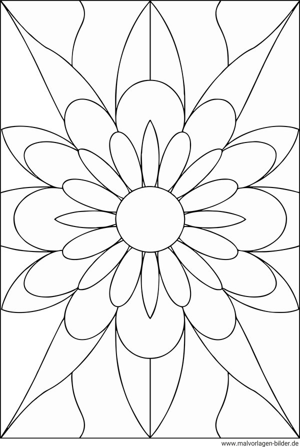 Blumenmuster Ausmalbild
