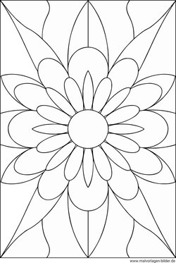 Blumenmuster Vorlage zum Ausmalen