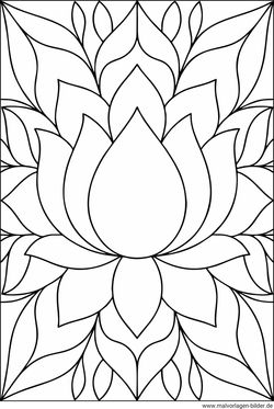 Lotusblume Ausmalbild ab 11 Jahren