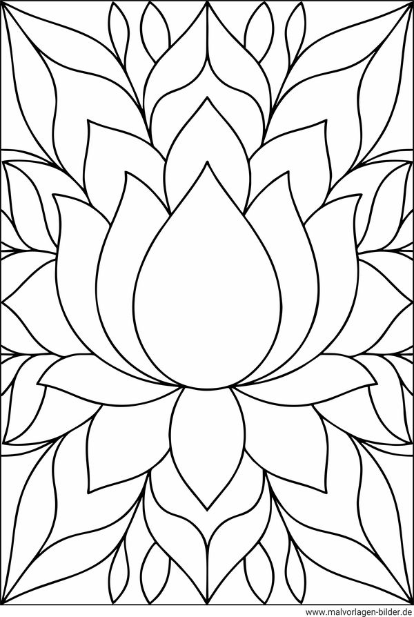 Lotusblume Malvorlage