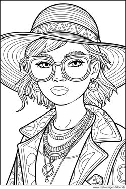 Teenager Girl Ausmalbild ausdrucken