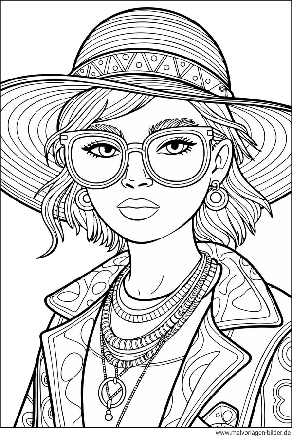 Teenager Girl Ausmalbild