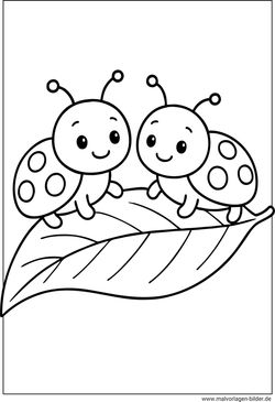 Babymarienkäfer Ausmalbild ausdrucken