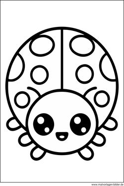 Einfacher Käfer Ausmalbild für Kinder im Kindergarten