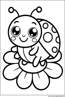 Niedlicher Käfer zum Ausdrucken und Ausmalen