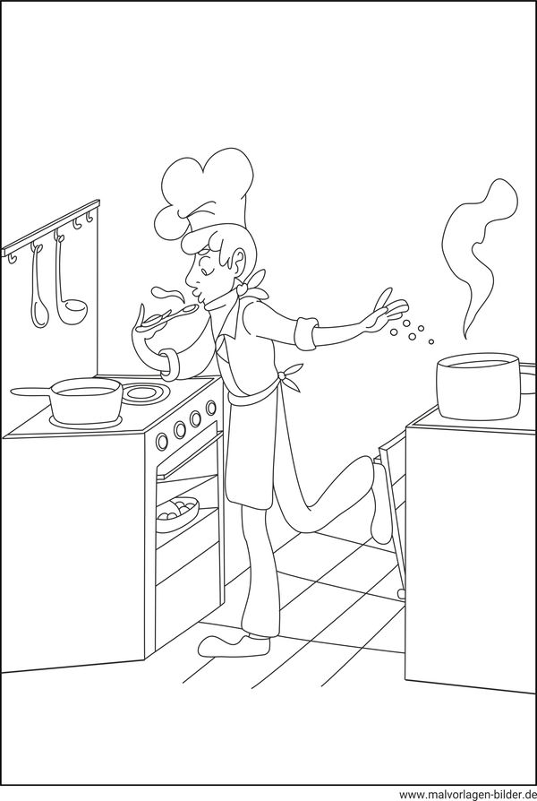Malvorlagen Zum Thema Kochen