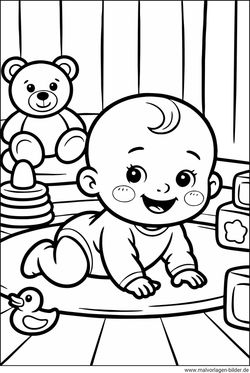Baby Ausmalbild ausdrucken