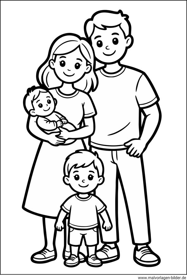 Familie Malvorlage