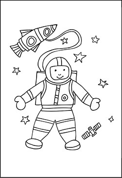 Malvorlage Astronaut
