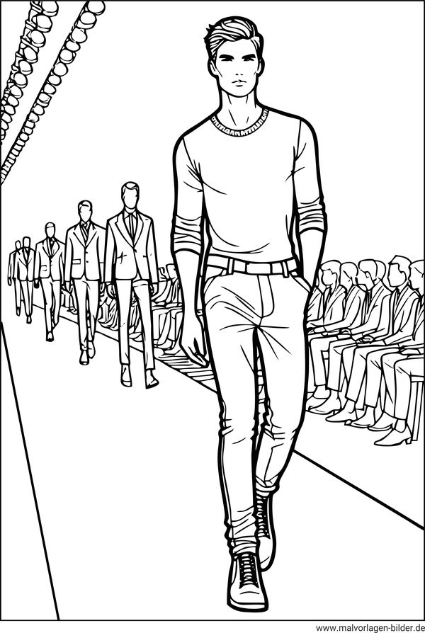 Topmodel Mode Ausmalbild kostenlos