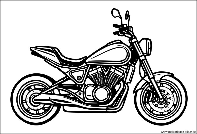 Motorrad Ausmalbild kostenlos