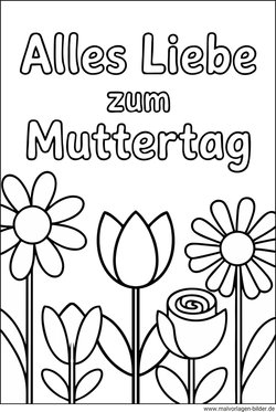 Alles liebe zum Muttertag kostenlose Vorlage