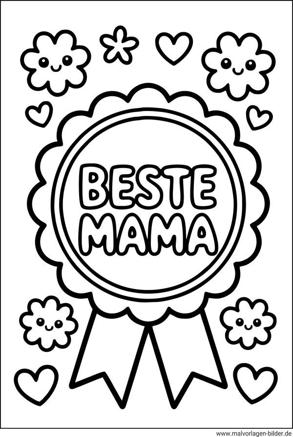 Ausmalbild Beste Mama