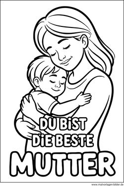 Gratis Vorlage Du bist die beste Mutter